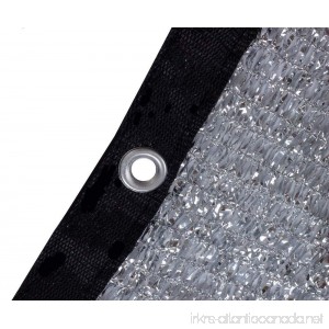soclerg 70% Aluminet Shade Cloth Fabric Sun Block Sun Reflect-FREE 12pcs 6 BALL BUNGEE (13' x 24') - B07FL2HD9T