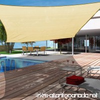Sundale Outdoor 18'x18' Rectangular Sun Shade Sail Canopy UV Blocked Outdoor Patio Cover (18'x18'  Yellow) - B01H6FW4AK