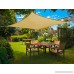 Sunlax 17' x 17' Sand Color Square UV Block Sun Shade Sail Canopy for Patio and Outdoor - B075S2Y3Q1