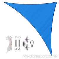 Sunlax 17' x 17' x 23' Blue Color Right Triangle UV Block Sun Shade Sail Canopy with Stainless Steel Hardware Kit for Patio and Outdoor - B075RWB5ND