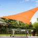 Sunshades Depot 12'x12'x12' Equilateral Triangle Waterproof Knitted Shade Sail Curved Edge Orange 220 GSM UV Block Shade Fabric Pergola Carport Awning Canopy Replacement Awning - B01NAUB4W5