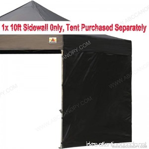 ABCCANOPY 15+colors 10' Sun Wall for 10'x 10' straight leg pop up canopy Tent 10' Sidewall kit (1 Panel) with Truss Straps (Black) - B01D71ODCE