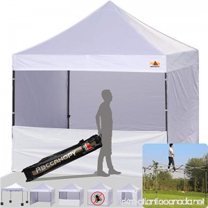 ABCCANOPY 20+ colors 10-feet By 10-feet Festival Steel Instant Canopy Commercial Level with Wheeled Storage Bag 6 Removable Zipper End Walls Bonus 4x Weight Bag (white) - B014GO7BDY
