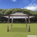 Cloud Mountain 13' x 13' Pop Up Canopy Outdoor Patio Yard Double Roof Easy Set Up Canopy Tent for Party Event Brown Beige - B07FP99VGR