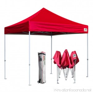 Eurmax Basic 10x10 EZ Pop Up Canopy Tent Entry Commercial Level with Roller Bag (Red) - B00FF34A9O