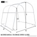 kdgarden Heavy Duty Canopy Storage Shelter 10' x 10' Portable Enclosed Garage Tent for Small Vehicles Garden Tools and Patio Furniture With 4 U-Type Ground Stakes for Stability Round Top Style - B079SJBMDK
