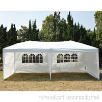 Outsunny Easy Pop Up Canopy Party Tent  10 x 20-Feet  White with 4 Removable Sidewalls - B00IO5WHBI