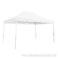 PHI VILLA 10' x 15' Straight Leg Pop-up Canopy for Backyard  Party  Event  150 Sq. Ft of Shade  Instant Folding Canopy  White - B07D4GCR4J