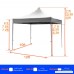 Snail 10' X 10' Outdoor Easy Pop Up Waterproof Canopy with 420D Top Portable Event Party Shade Shelter with Carry Bag Weighs 62 lb BLACK - B078K7C5Q7