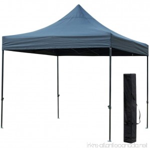 Snail 10' X 10' Outdoor Easy Pop Up Waterproof Canopy with 420D Top Portable Event Party Shade Shelter with Carry Bag Weighs 62 lb BLACK - B078K7C5Q7