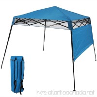 Sunnydaze Compact Quick-Up Slant Leg Instant Pop-Up Backpack Canopy  6 x 6 Foot Top  7.5 x 7.5 Foot Bottom  Blue - B071KXR6BZ