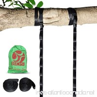 BOS Hammock Straps Set- Pack of 2 Hammock Tree Straps Easy Setup for All Hammocks. Extra Strong  Lightweight & Tree Friendly. 2000 LBS Heavy Duty Total  9 ft Long & 12 Adjustable Loops Per Strap - B079ZJZZFH