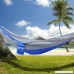 Double Camping Hammock. Ripstop Nylon & Durable Stitching 500lbs Weight Capacity Safe Belt Straps - Lightweight Portable & Folding - For Patio Beach Garden Use & Outdoor Recreation (Bule/Gray) - B071VQZ79C