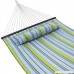 F2C 450Lbs Fall Camp Deluxe Double 2 Person Free Standing Fabric Portable Stripe Quilted Double Cotton Hammock Patio Sleeping Bed W/Pillow Spreader Bars Swing Outdoor - B01AXVCYJU