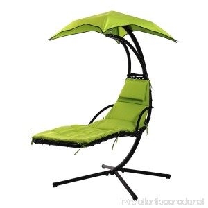 FDW Hanging Chaise Lounger Chair Arc Stand Air Porch Swing Hammock Chair Canopy - B01HB4ZAOI