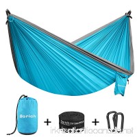 Gorich Double Parachute camping hammock，Lightweight Portable Hammock With Tree Straps & Steel Carabiners，Great 2 person hammock For Backpacking  Camping  Hiking  Travel  Beach  Yard. - B079MDBWVV