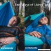 Inflatable Camping Hammock Double Hammock with Two Tree Hanging Straps Portable Nylon for Backpacking Travel - B076LLZ1HY