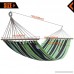 KingCamp Hammock Cotton Fabric Canvas 220lbs Swing Bed with Hardwood Spreader Bar Tree Hanging Colorful Stripes for Outdoor Camping Patio Yard Beach - B073WVMLKX