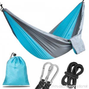 Korotus Portable Parachute Hammock For Backpacking Camping Hiking Travel Beach Yard - Ultra Lightweight Nylon - B075GDCHNV