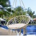 Lazy Daze Hammocks Handwoven Cotton Rope Hammock Chair Macrame Swing with Cushion and Wall/Ceiling Mount 300 Pounds Capacity for Indoor Garden Patio Yard (Natural) - B078YS3S7C