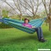 OnCloud Double Hammock for Travel Camping Backyard Porch Outdoor or Indoor Use Carrying Pouch Included Blue/Green Stripes - B073GRNSR2