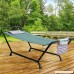 Sorbus Hammock Bed with Stand Features Deluxe Pillow and Storage Pockets Heavy Duty Supports 500 Pounds Great for Patio Deck Yard Garden Camping Furniture - B074BJBWHK
