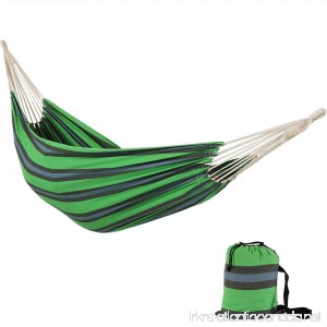 Sunnydaze Brazilian Double Hammock 2 Person Portable Bed Hand Woven Cotton - For Indoor or Outdoor Patio Yard and Porch (Midnight Jungle) - B00OP9DI0G