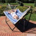 Sunnydaze Quilted Double Fabric 2-Person Hammock with Multi-Use Universal Steel Stand Catalina Beach 440 Pound Capacity - B01DTKC1NG