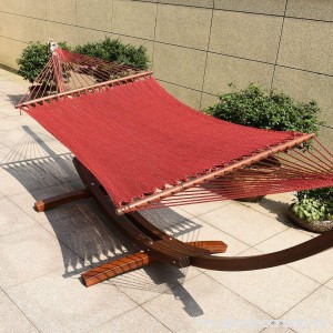 TOUCAN OUTDOOR 55 Inch Caribbean Rope Hammock Red - B07CM623ZD