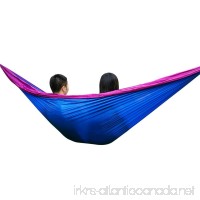 X-CAT NACATIN Folable Camping Hammock with 210T Parachute Fabric  118L X 78W Inch Double Hammocks 1500lbs/300KG Capacity (Blue and Purple) - B075NLDN4Z