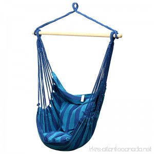 Fashine Splicing Color Hanging Rope Chair Tree Hammock Chair for Outdoor Indoor Backyard (US Stock) (Blue) - B07B92R7L5