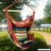Flexzion Hammock Swing Chair - Hanging Rope Chair Portable Porch Seat With Two Cushions for Bedroom Patio Travel Camping Garden Indoor Outdoor Support Kids and Adults up to 265 Pounds (Red) - B01511B66Y
