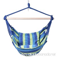 Giantex Hammock Rope Chair Patio Porch Yard Tree Hanging Air Swing Outdoor (Blue And Green) - B01J2UCTUW