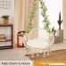 Greensen Swing Hammock Chair Macrame for Kids with Cushion Heavy Duty Hanging Rope Large Swing Perfect for Indoor/Outdoor Patio Yard Garden Reading Leisure Lounging 265 Pound Capacity(Beige) - B07D362VHS
