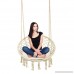 Greensen Swing Hammock Chair Macrame for Kids with Cushion Heavy Duty Hanging Rope Large Swing Perfect for Indoor/Outdoor Patio Yard Garden Reading Leisure Lounging 265 Pound Capacity(Beige) - B07D362VHS
