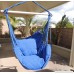 Hammock Chair Hanging Rope Chair Porch Swing Outdoor Chairs Lounge Camp Seat At Patio Lawn Garden Backyard Blue - B0177C3PGO