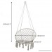 Hammock Chair Macrame Swing Hanging Chair for Reading/Leisure 330 Pound Capacity Perfect for Indoor/Outdoor Home Garden Deck Yard - B07BQ9SD2Y