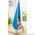 Hanging Pod chair indoor hammock inflatable pillow 2 great colors cozy reading spot! (Blue) - B01HBVCS4Q