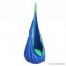 Hanging Pod chair indoor hammock inflatable pillow 2 great colors cozy reading spot! (Blue) - B01HBVCS4Q