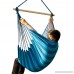 Lelly Q Hammock Chair Hanging Swing Chair Seat for The Living Room Yard Garden Balcony - Max. 265 Lbs -2 Seat Cushions Included (Blue Stripes) - B07C78BDXV