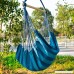 Lelly Q Hammock Chair Hanging Swing Chair Seat for The Living Room Yard Garden Balcony - Max. 265 Lbs -2 Seat Cushions Included (Blue Stripes) - B07C78BDXV