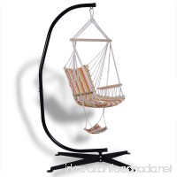 MD Group Hammock C Frame Stand Chair Swing Solid Steel Hanging Air Seat Porch Patio Portable Lounger - B07FX1D4GV