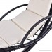 MD Group Hanging Chaise Hammock Patio Garden Stand Swing Arc Canopy Heavy Duty Adjustable - B07FX8H97L