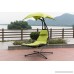 PatioPost Outdoor Hanging Chaise Lounger Chair Swing Hammock Arc Stand Air Porch Canopy Green - B073RHTTVH