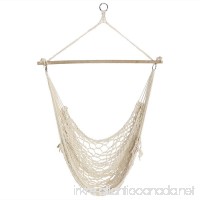 Sunnydaze Cotton Rope Hanging Hammock Chair Swing  48 Inch Wide Seat  Max Weight: 330 Pounds - B00KWL8MTS