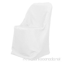 Craft and Party Premium Polyester Chair Cover - for Wedding or Party Use - White - set of 100 (Folding Chair Cover) - B01KYCQ4BM