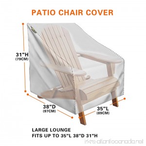 Mr.You Waterproof Patio Chair Covers for outdoor Heavy Duty For Spring Sliver No tearing No fading 5 Years Warranty L35in D38in H31in - B0776MLMYW