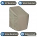 Patio Chair Cover- Waterproof with Air vents 100% UV-Resistant 1000 D Both Side PVC Coated Outdoor Furniture Stackable Chairs Covers with Drawstring for Snug fit to Withstand Winds & Storms Beige - B07FMZDG9T