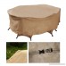 100L x 100W x 30H Sand Polyethylene 100% Waterproof Better grade Fits most 60 in. and smaller round or square tables with chairs - B06XJP8HX7