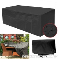 Aissimio Extra Large Garden Patio Furniture Table Chair Set Cover Durable and Water Resistant Sun Protection Black 270x180x89cm - B07CG6M1T5